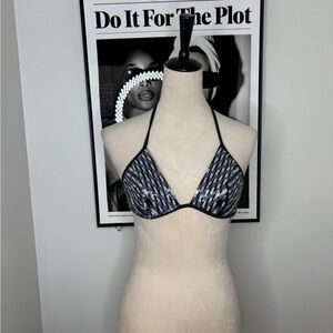 VTG Guess Black Sequin Halter Bikini Top